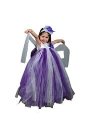 Mor Renk Tütü Elbise, Kız Çocuk Tütü Elbise, Modern Dans Kostümü, Hızlı Kargo