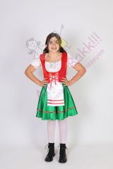İtalya Kız Kıyafeti, İtalya Temalı Kız Çocuk Kostümü, Aynı Gün Kargo Hızlı Teslimat