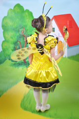 Kız Çocuk Arı Kostümü, Çocuklara Özel Arı Kıyafeti, Saten Kumaş Arı Kostümü
