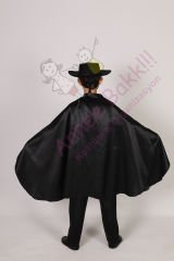 Zorro Kara Şövalye Kostümü Çocuk Kıyafeti, Masal Kahramanı Zorro Kara Şövalye Kıyafeti