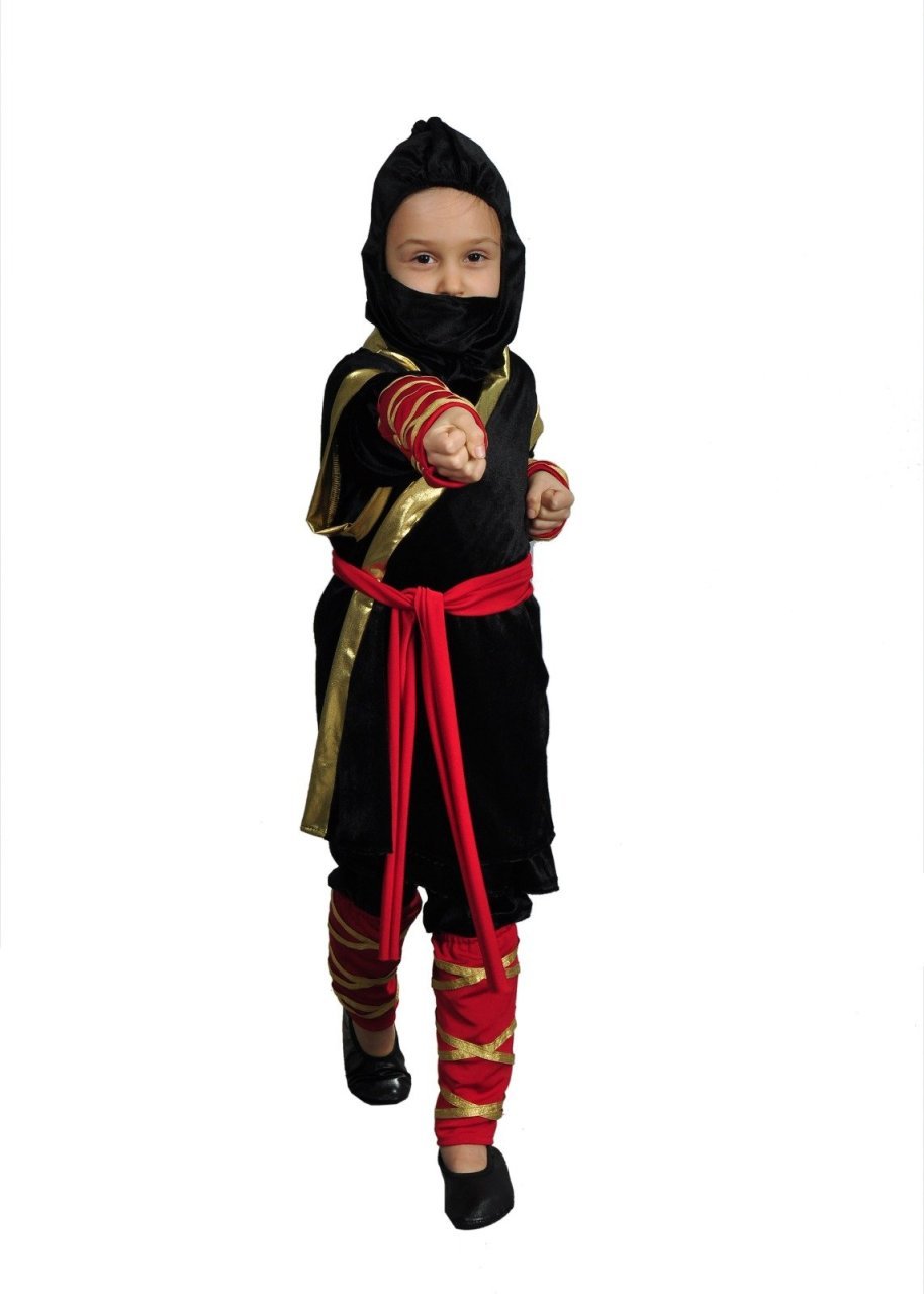 Japonya Kültürü Ninja Temalı Çocuk Kostümü, Ninja Çocuk Kıyafeti