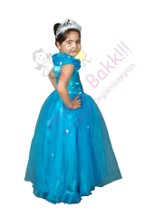 Mavi Renk Prenses Çocuk Balo Kostümü, Kız Çocuk Balo Kıyafeti, Hızlı Kargo