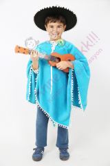 Meksika Temalı Çocuk Kostümü, Meksikalı Erkek Çocuk Kıyafeti, Hızlı Teslimat