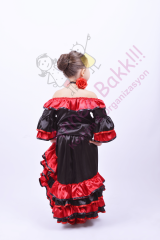 İspanyol Kız Çocuk Kostümü, İspanyol Temalı Kız Kıyafeti, Hızlı Kargo