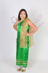 Yeşil Renk Hintli Kız Çocuk Kostümü, Hindistan Temalı Kız Çocuk Kıyafeti, Hızlı Kargo