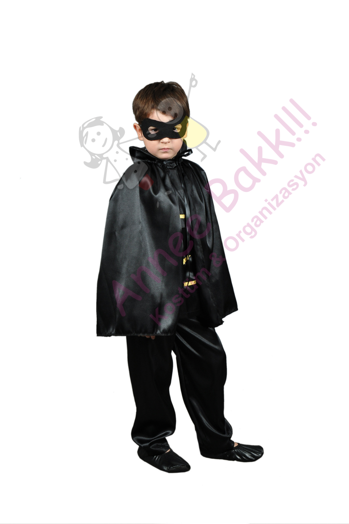 Kara Şövalye Çocuk Kostüm Seti, Zorro Kostüm Seti, Hızlı Kargo