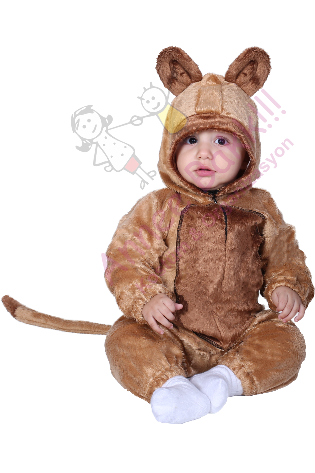 Bebek Aslan Kostümü, Bebek Aslan Kıyafeti, Polar Kumaş Aslan Bebek Kostümü