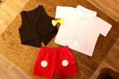 Bebek Mickey Mouse Kostümü, Minik Fare Bebek Kıyafeti, Hızlı Kargo