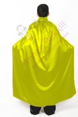 110 Cm Sarı Renk Pelerin, Saten Kumaş Kostüm Pelerini, Hızlı Kargo