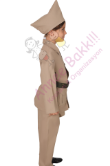 Çanakkale Savaşı Asker Kostümü(15-16 Yaş), Çanakkale Zaferi Asker Kıyafeti, Aynı Gün Kargo Hızlı Teslimat