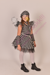 Dalton Çocuk Kostümü, Kız Çocuk Dalton Kıyafeti, Mahkum Kostümü, Hızlı Kargo