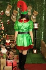 Yetişkin Kadın Elf Kostümü, Kadife Kumaş Yetişkin Kadın Yılbaşı Parti Kostümü, Aynı Gün Kargo