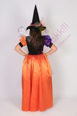 Alora (turuncu-mor) Cadı Kostümü Çocuk