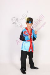 Ninja Samuray Erkek Çocuk Kostümü, Japon Savunma Sanatı Çocuk Kostümü, Hızlı Kargo