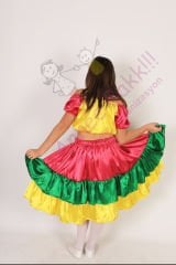 Brezilya Temalı Kız Çocuk Kostümü, Brezilyalı Çocuk Kıyafeti, Kargo Hızlı Teslimat