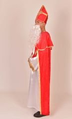 Yılbaşı İçin Aziz Nicolas Kostümü, Kadife ve Saten Kumaş Aziz Nicolas Kıyafeti, Aynı Gün Kargo Hızlı Teslimat