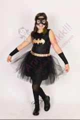 Batgirl Kız Çocuk Kostümü, Batman Kız Çocuk Kıyafeti, Çizgi Karakter Kostümü, Hızlı Kargo