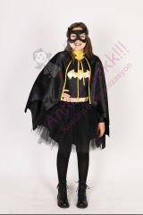 Batgirl Kız Çocuk Kostümü, Batman Kız Çocuk Kıyafeti, Çizgi Karakter Kostümü, Hızlı Kargo