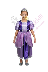 Mor Renk Prenses Elbisesi, Rapunzel Kostümü, Masal Karakter Kostümleri