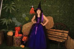Cadı Kostümü Kız Çocuk Mor Tüllü