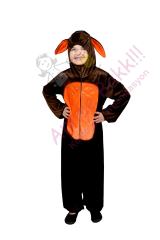 Çocuk Tilki Kostümü, Kadife Kumaş Tilki Kostümü, Tilki Çocuk Kıyafeti, Hızlı Teslimat