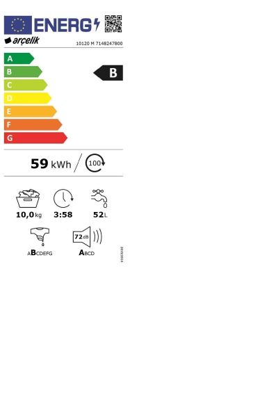 Arçelik 10120 M 1200 Devir 10 kg Çamaşır Makinesi