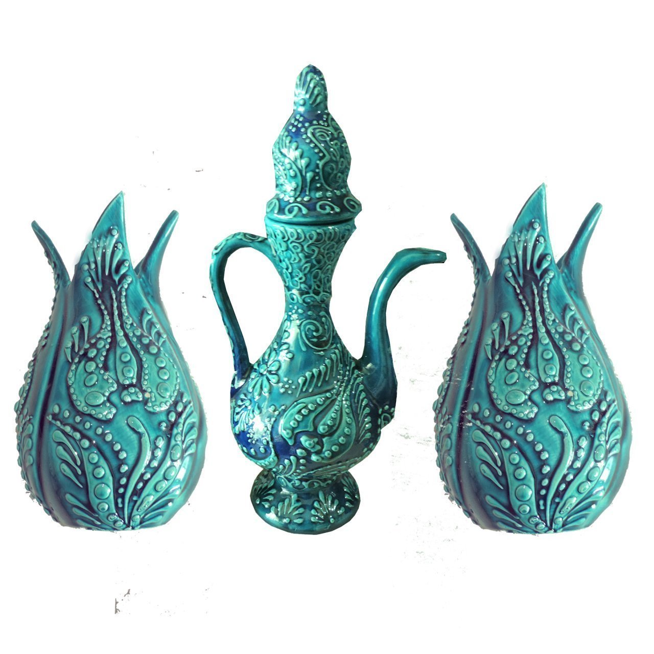 Oğuz Çini Lale İbrik Seti