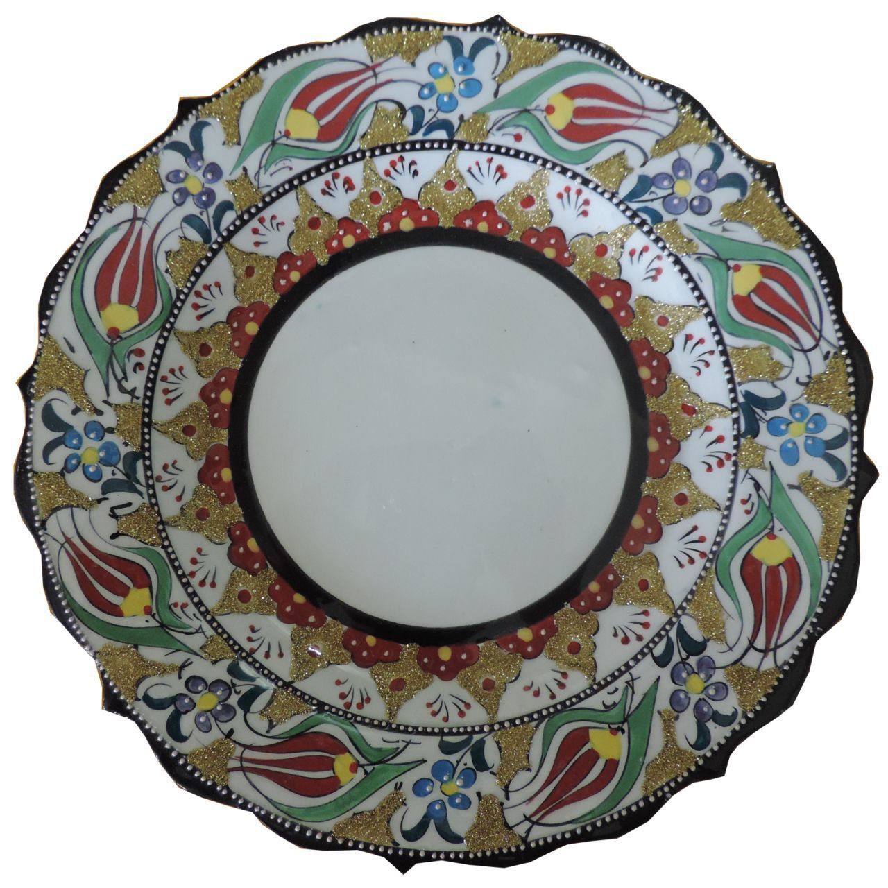 Oğuz Çini 30CM YALDIZLI SİYAH FOTO