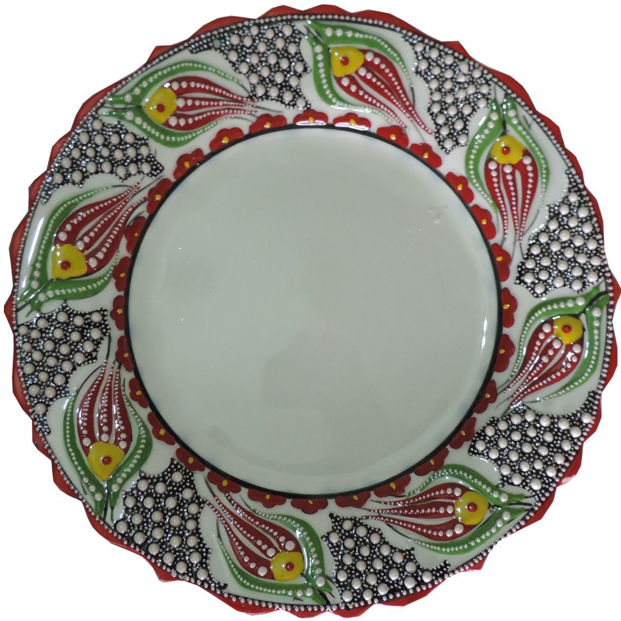 Oğuz Çini 30CM BONCUKLU KALİGRAFİ TABAĞI