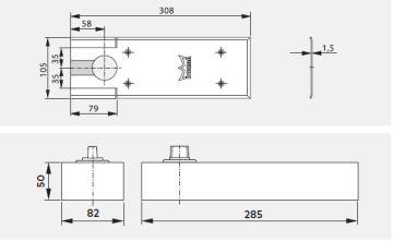 Dorma BTS 75 R Cam Kapı Hidroliği