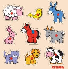 Evcil Hayvanlar Ahşap Puzzle