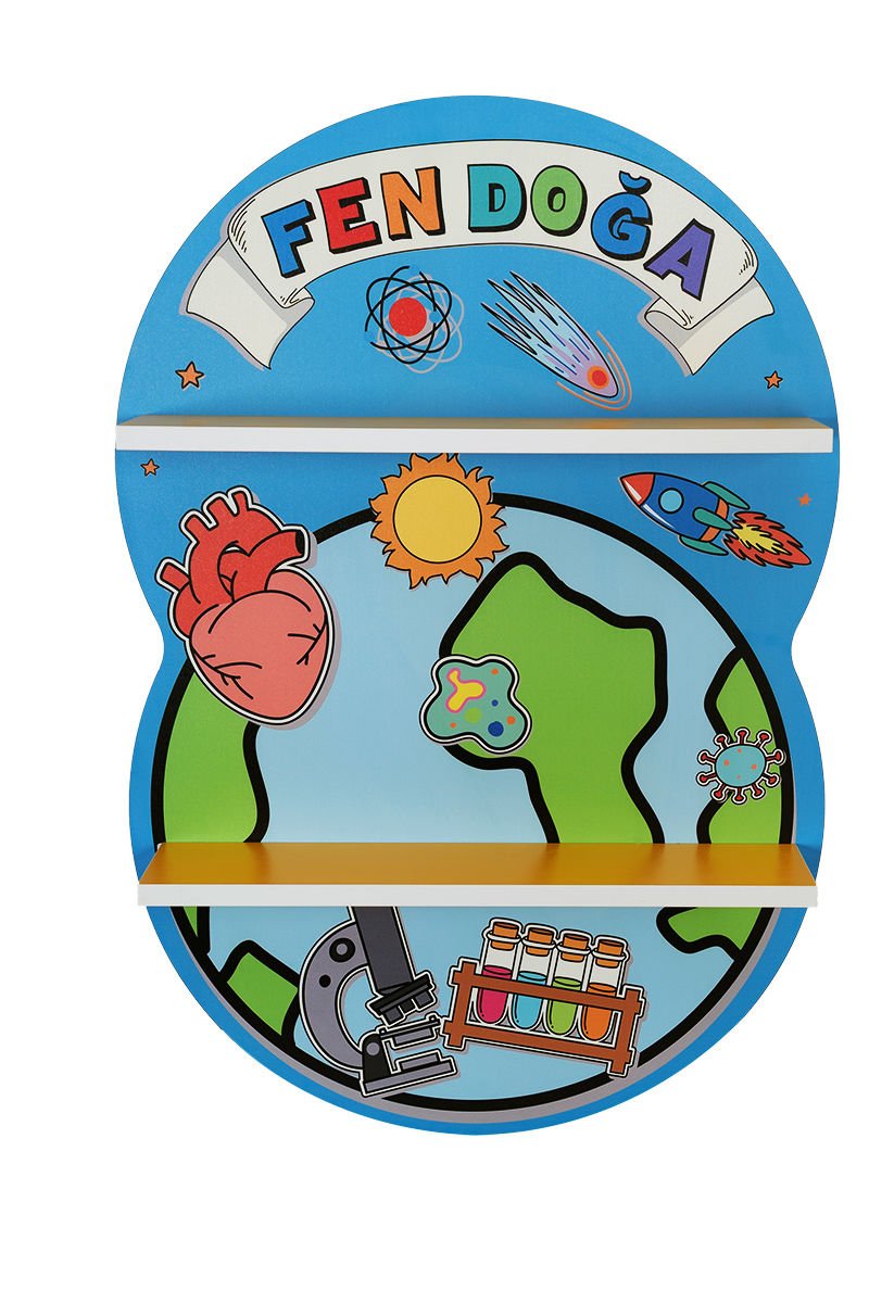 BİLİM İSTASYONU TEMALI AHŞAP ANAOKULU KREŞ FEN DOĞA PANOSU(ALETLER HARİÇ)