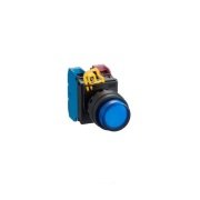 A5-21D-110 1NO Led Işıklı Yaylı Start Buton 110V AC-DC (Mavi)