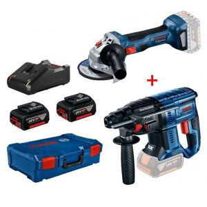 Bosch GWS 180-LI Taşlama + GBH 180-LI Kırıcı Delici Akülü 2'li Set 18V 4.0Ah