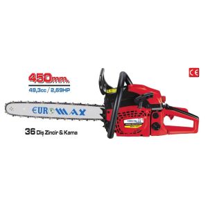 EUROMAX EX-75047C Benzinli Ağaç Kesim Motoru 45 cm