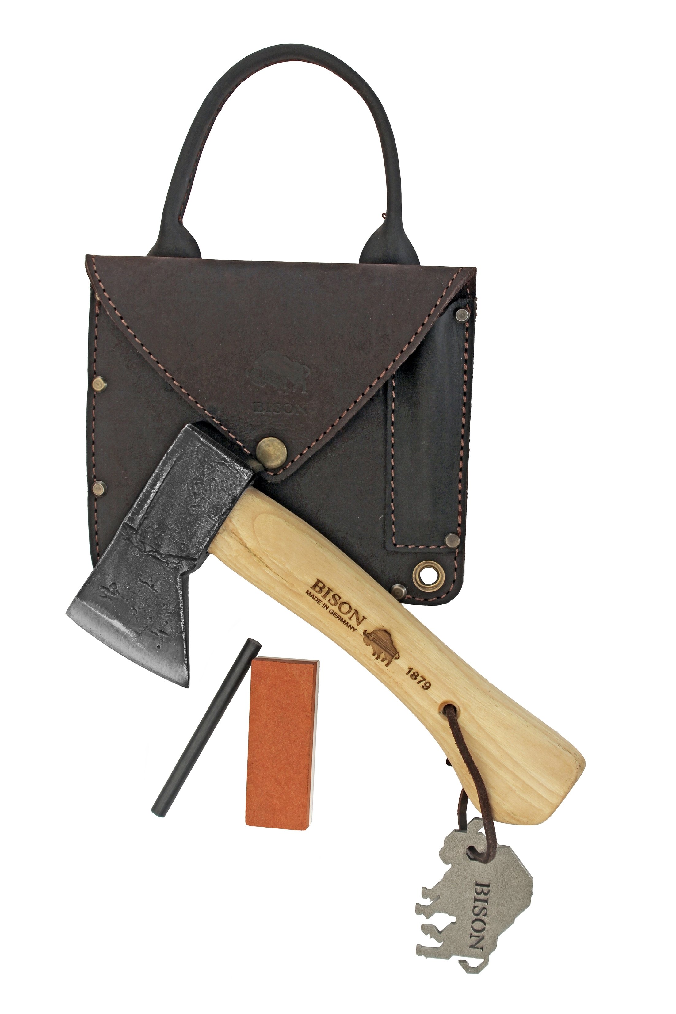 Bison 1879 Outdoor Hatchet Mini Balta Deri Çantalı