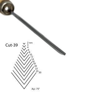 Kirschen Düz V Ağız Oyma Iskarpelası Cut39 - 2mm