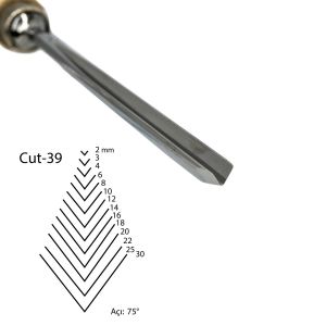 Kirschen Düz V Ağız Oyma Iskarpelası Cut39 - 6mm