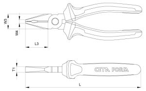 CETA FORM G10-18-0200 1000V İzoleli Kombine Pense 200 mm
