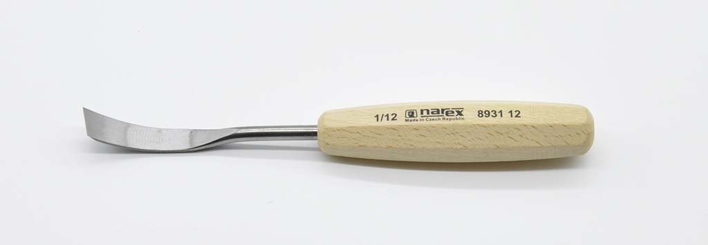 NAREX 893112 Wood Line Standart Bükülmüş Sola Eğri Ağız Oyma Iskarpelası 12x90 mm