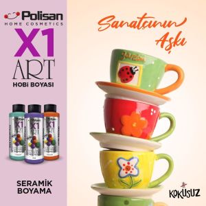 Polisan X1ART Multisurface Hobi Boyası 500ml - 0001 Beyaz