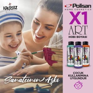 Polisan X1ART Multisurface Hobi Boyası 1000ml - 0001 Beyaz