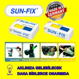 Sun-Fix Universal Çift Karışımlı Epoksi Macun Kaynak 40 gr