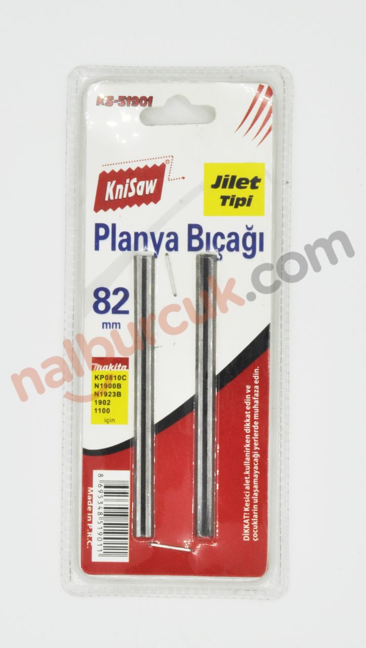 Knisaw KS51901 Planya Bıçağı Jilet Tipi 82 mm 2'li Set