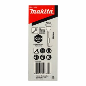 Makita D-61553 28.6 mm Altıgen Şaftlı Geniş Yassı Keski 410 mm