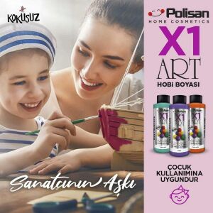 Polisan X1ART Multisurface Hobi Boyası 1000ml - 0094 Antrasit