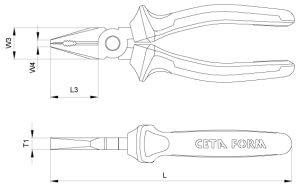 CETA FORM E01-11-0180 Kombine Pense 180 mm
