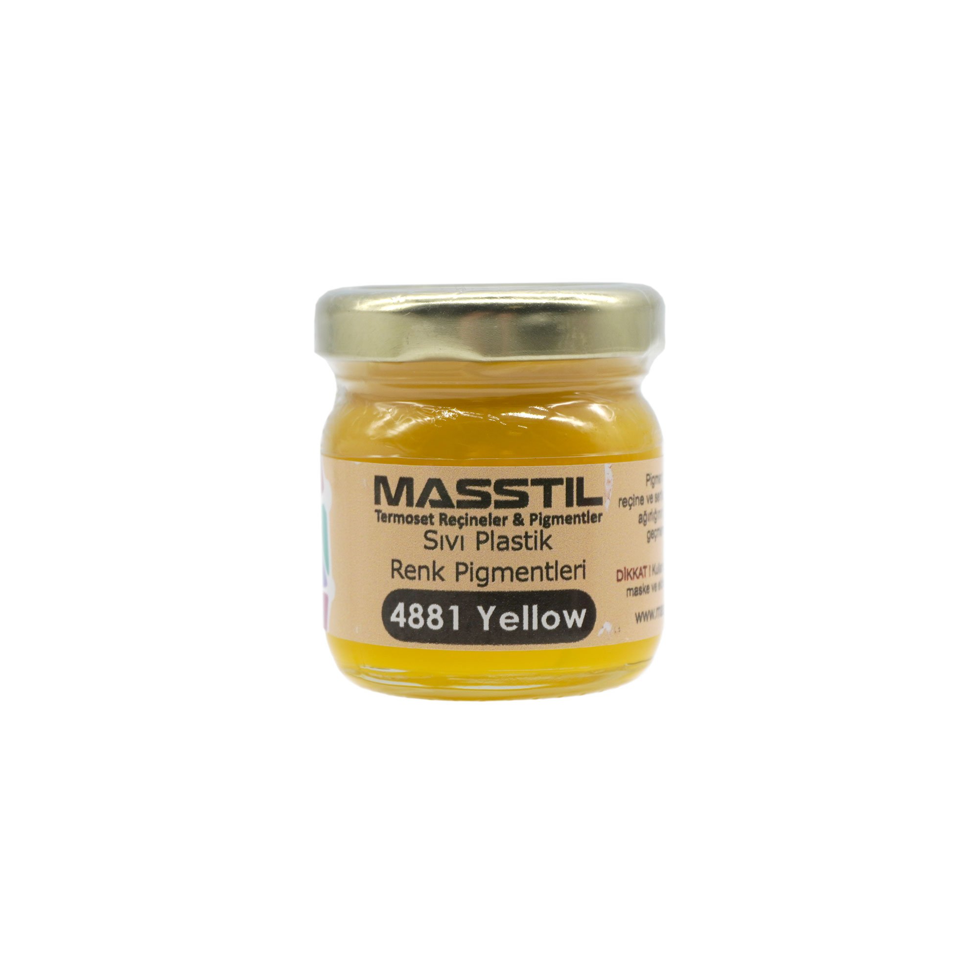 Masstil 4881 Yellow Sıvı Plastik Renk Pigmenti Sarı 20 gr