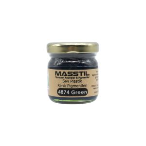 Masstil 4874 Green Sıvı Plastik Renk Pigmenti Yeşil 20 gr