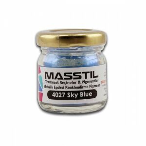Masstil 4027 Sky Blue Epoksi Metalik Renk Pigmenti 10 gr
